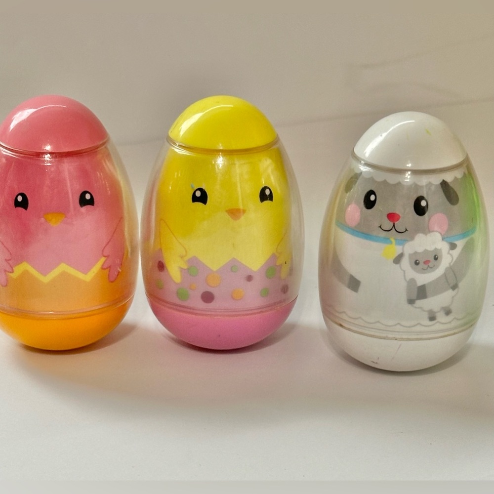Playskool Weeble Easter Set #37 and #40 Chicks and #38 Lamb